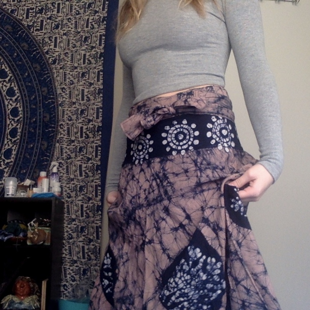 Long boho skirt